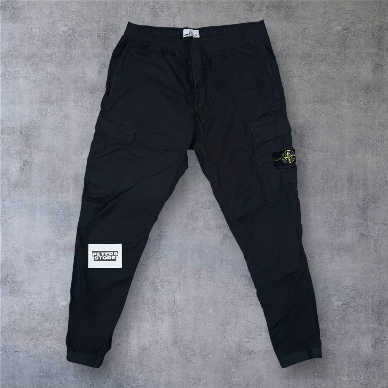 Stone Island 38W Dark Navy Cargo Trousers Elasticated Waist A0020 RRP £395