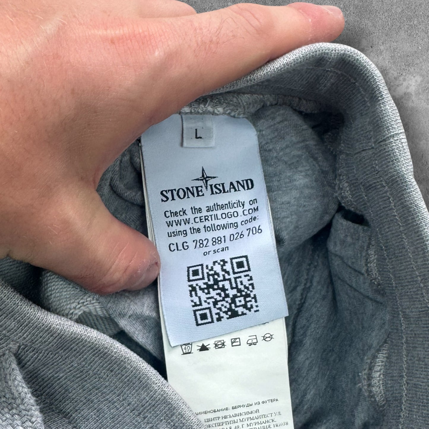 Stone Island Shorts W34 Grey Colour Code V0M64 RRP £285