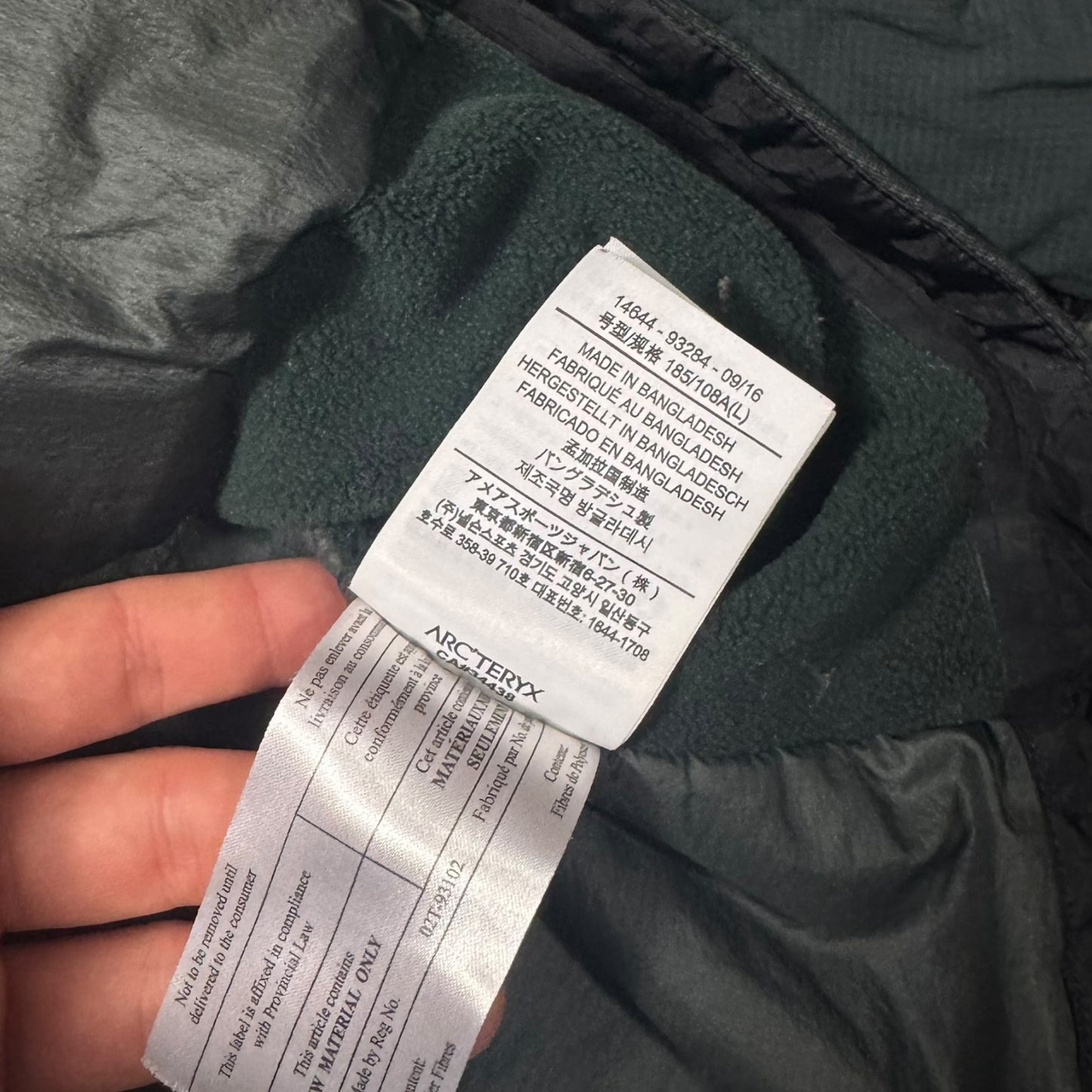 Arc’teryx Atom Jacket Mens Large RRP £280