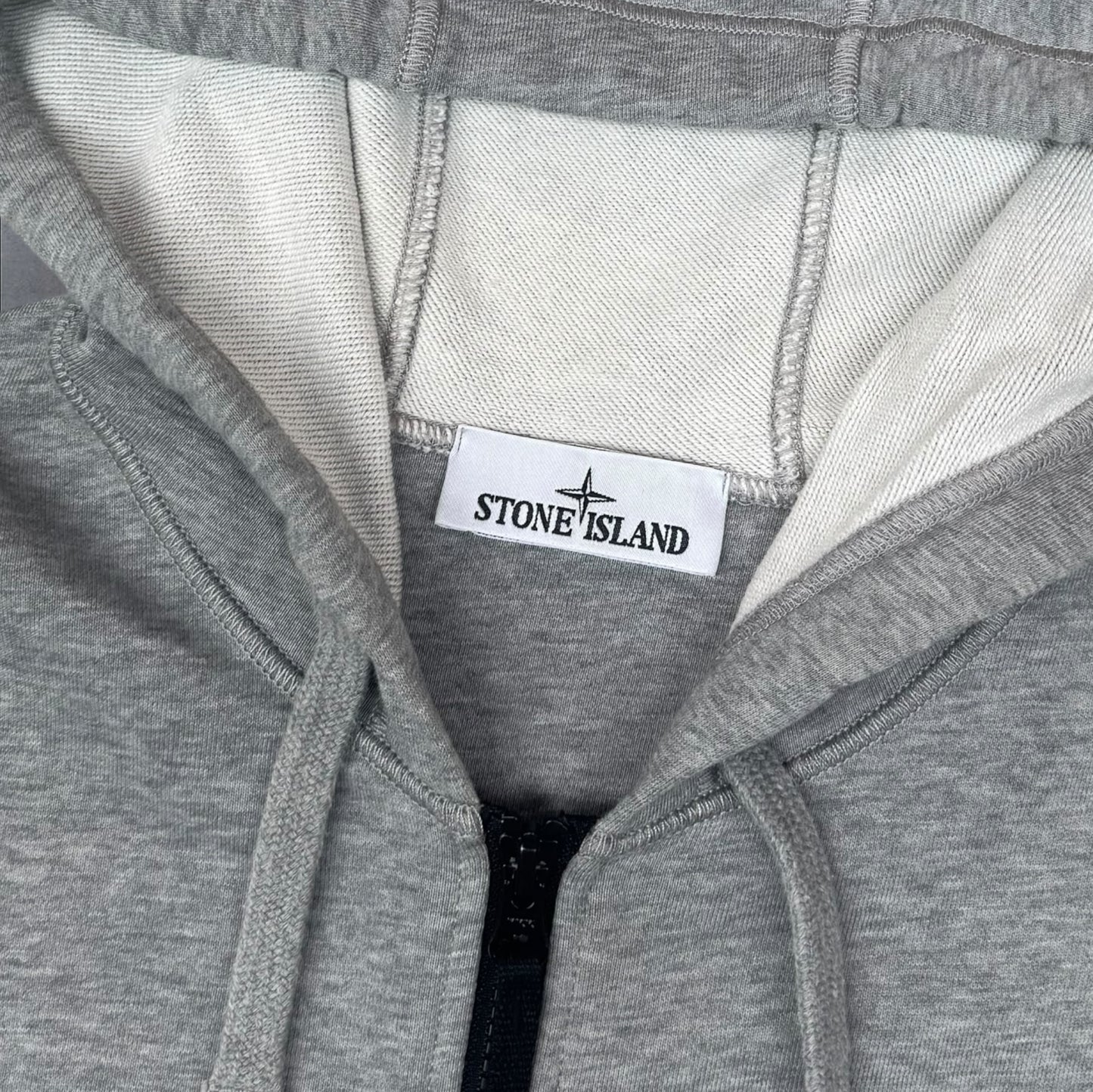 Stone Island Grey Zip-Up Sweatshirt – Large RRP £295+