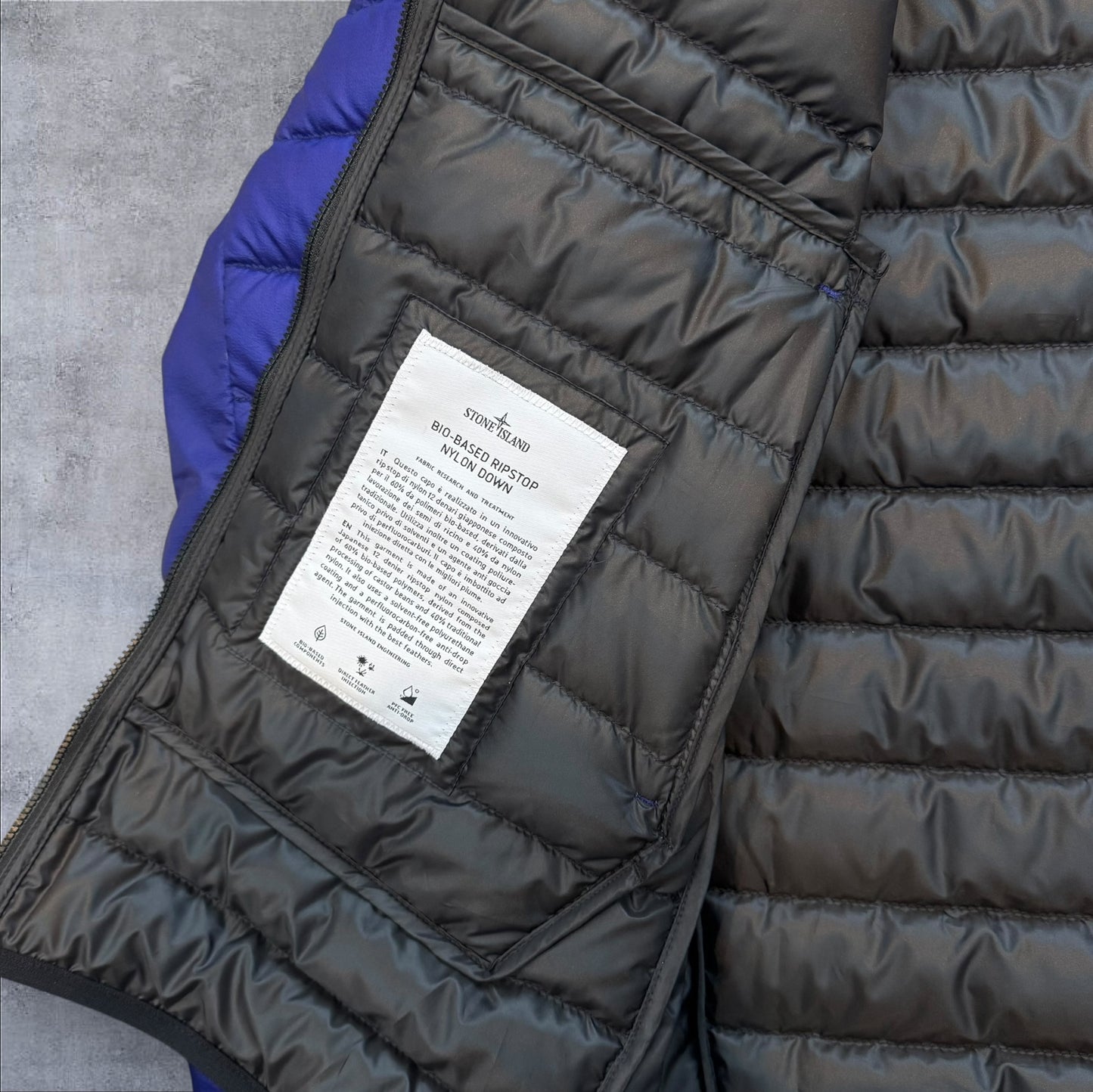 Stone Island Brand New With Tags Bio Based Ripstop Down Jacket XL Ocean Blue RRP £850