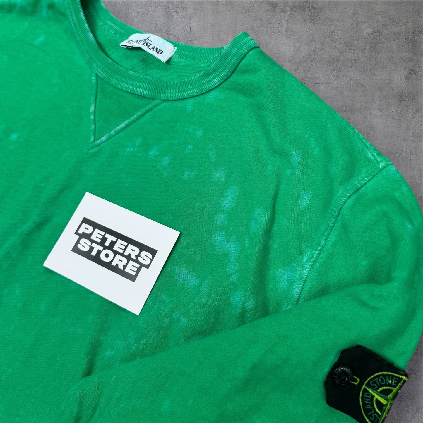 Stone Island Green Acid Wash Sweatshirt 3XL RRP £280+