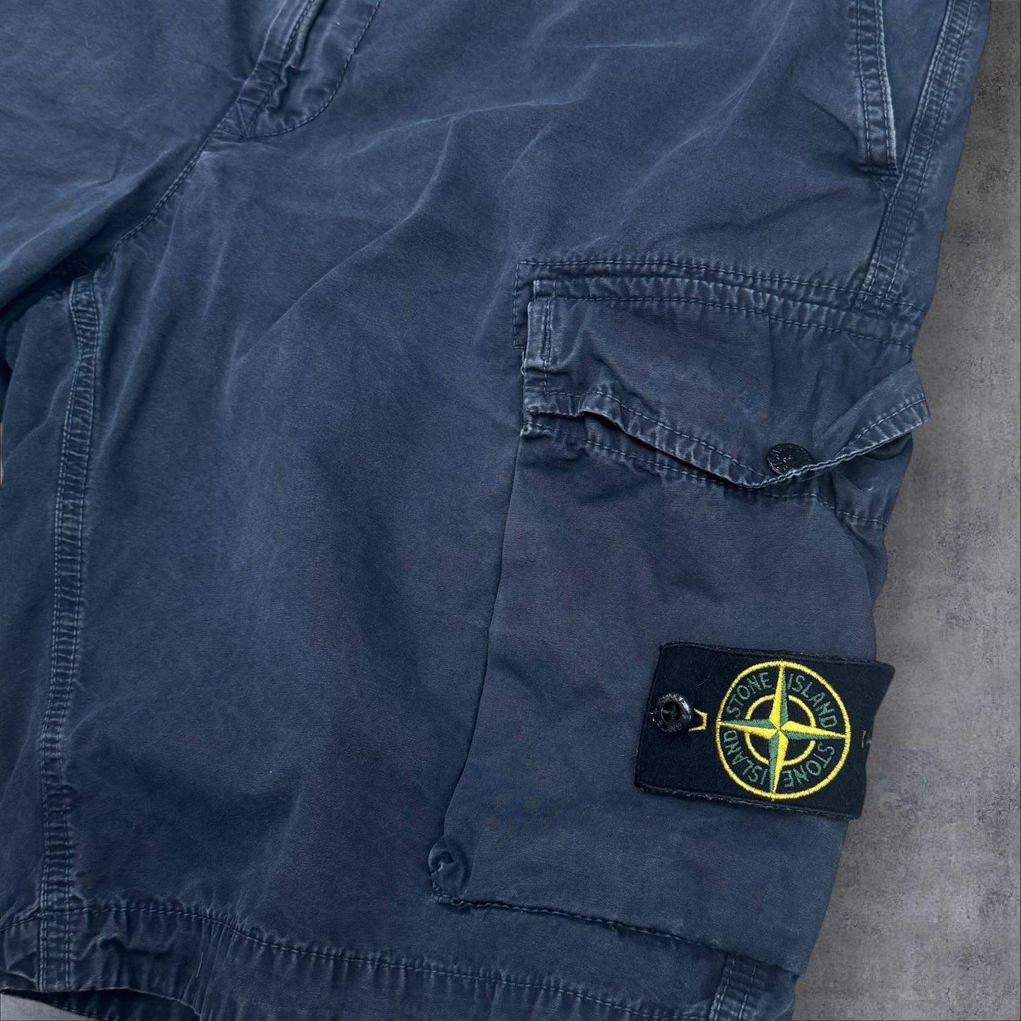 Stone Island Cargo Shorts 36W Navy RRP £280