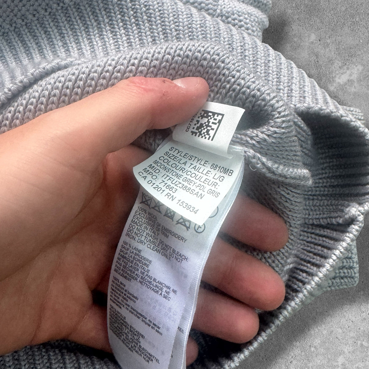Canada Goose Merino Wool Jumper Men's Large Grey RRP £325