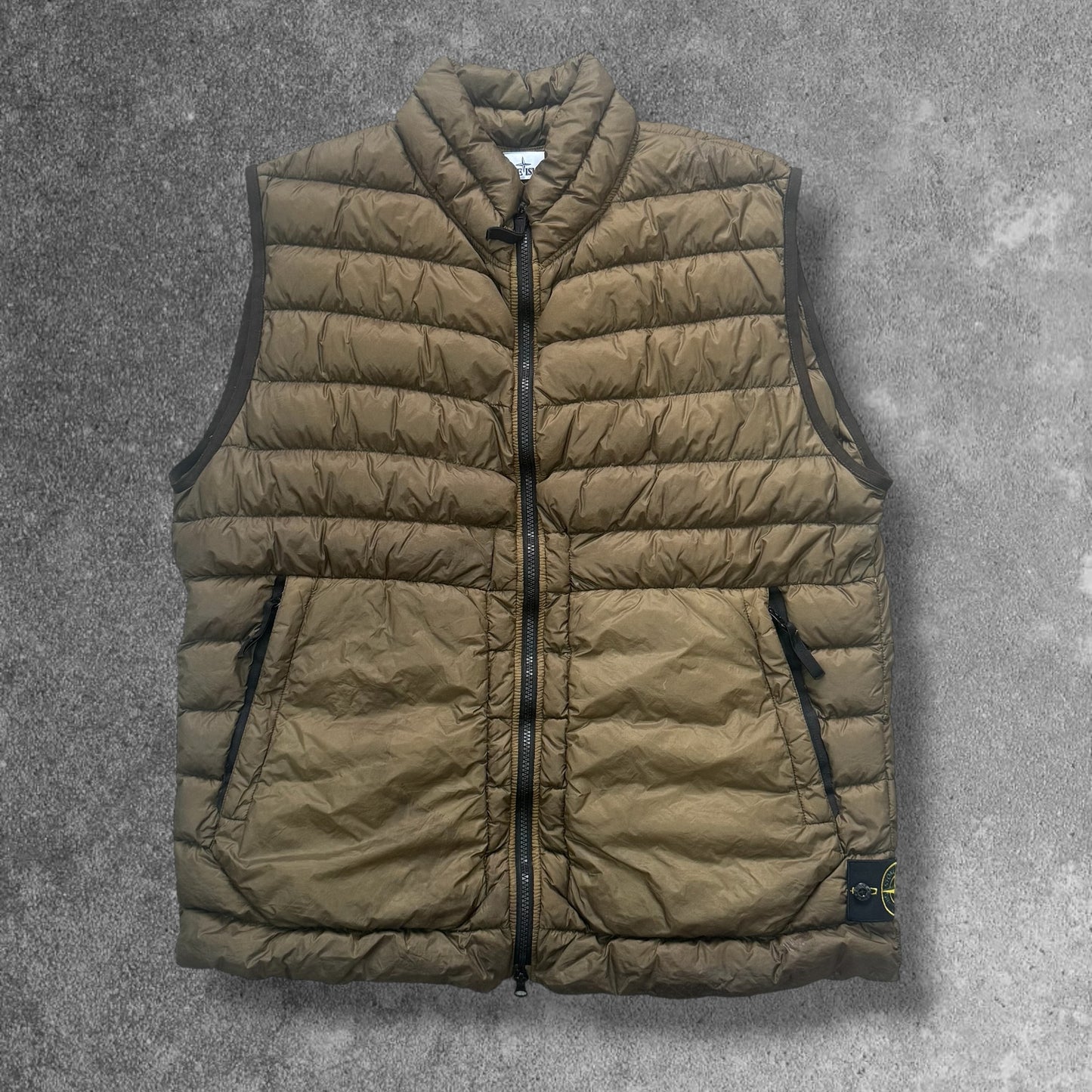Stone Island Micro Yarn Down Gilet 3XL Brown RRP £450