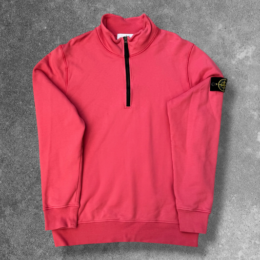 Stone Island Quarter Zip Men's XL Rose Pink Mint Condition RRP £325