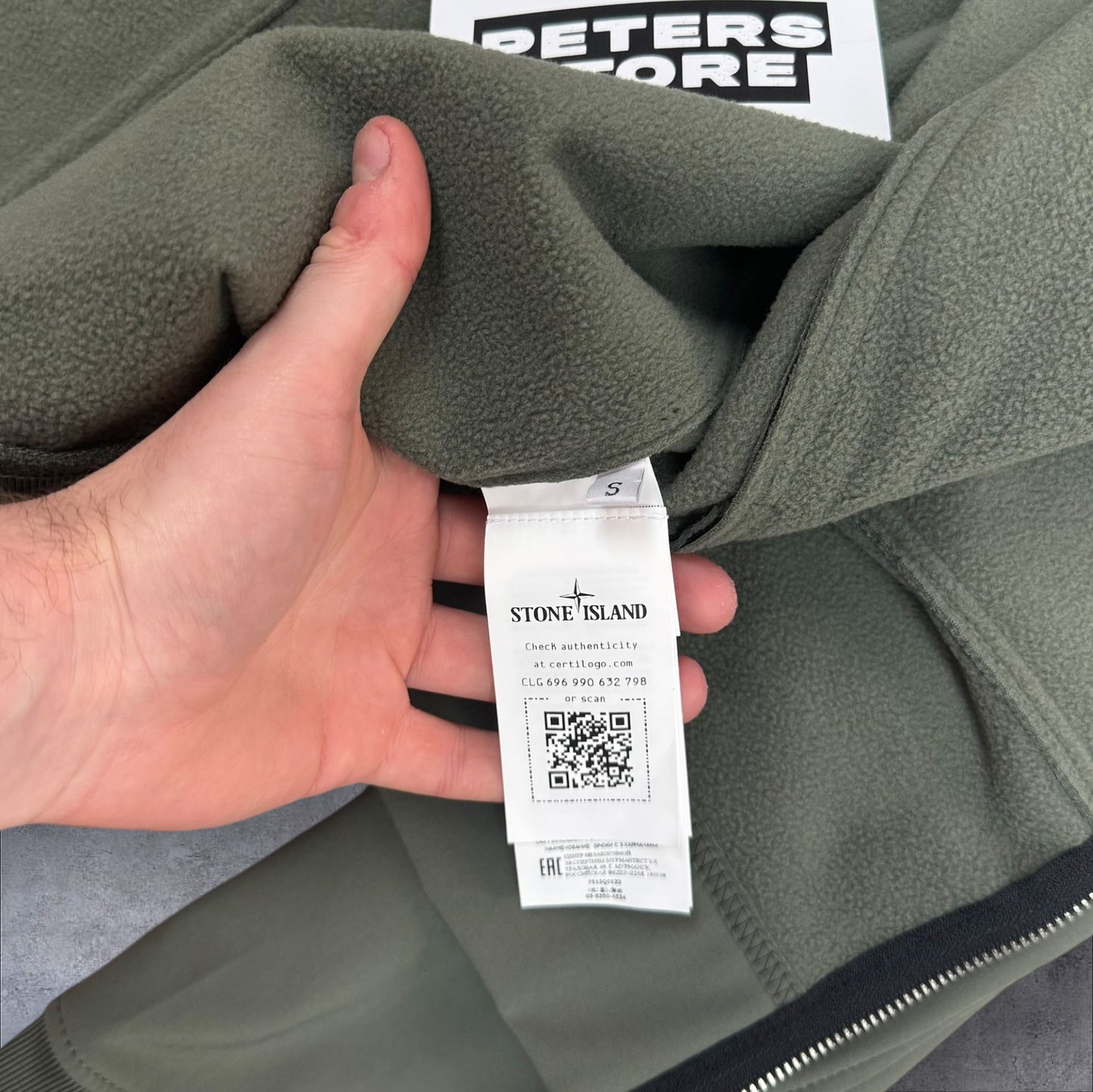 Stone Island Fleece Lined Softshell Khaki Small Brand New With Tags RRP £650