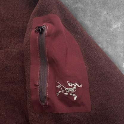 Arc'teryx Covert Fleece Large Burgundy Quarter Zip RRP £180