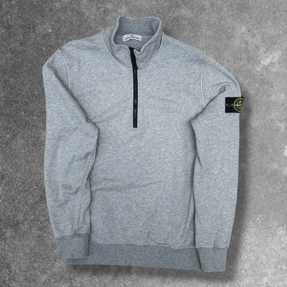 Stone Island Quarter Zip Large Grey A0M64 RRP £245