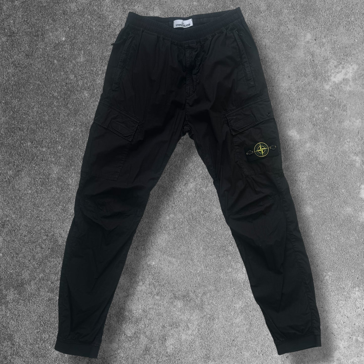 Stone Island Cargos W30 Black Elasticated Waist RRP £350