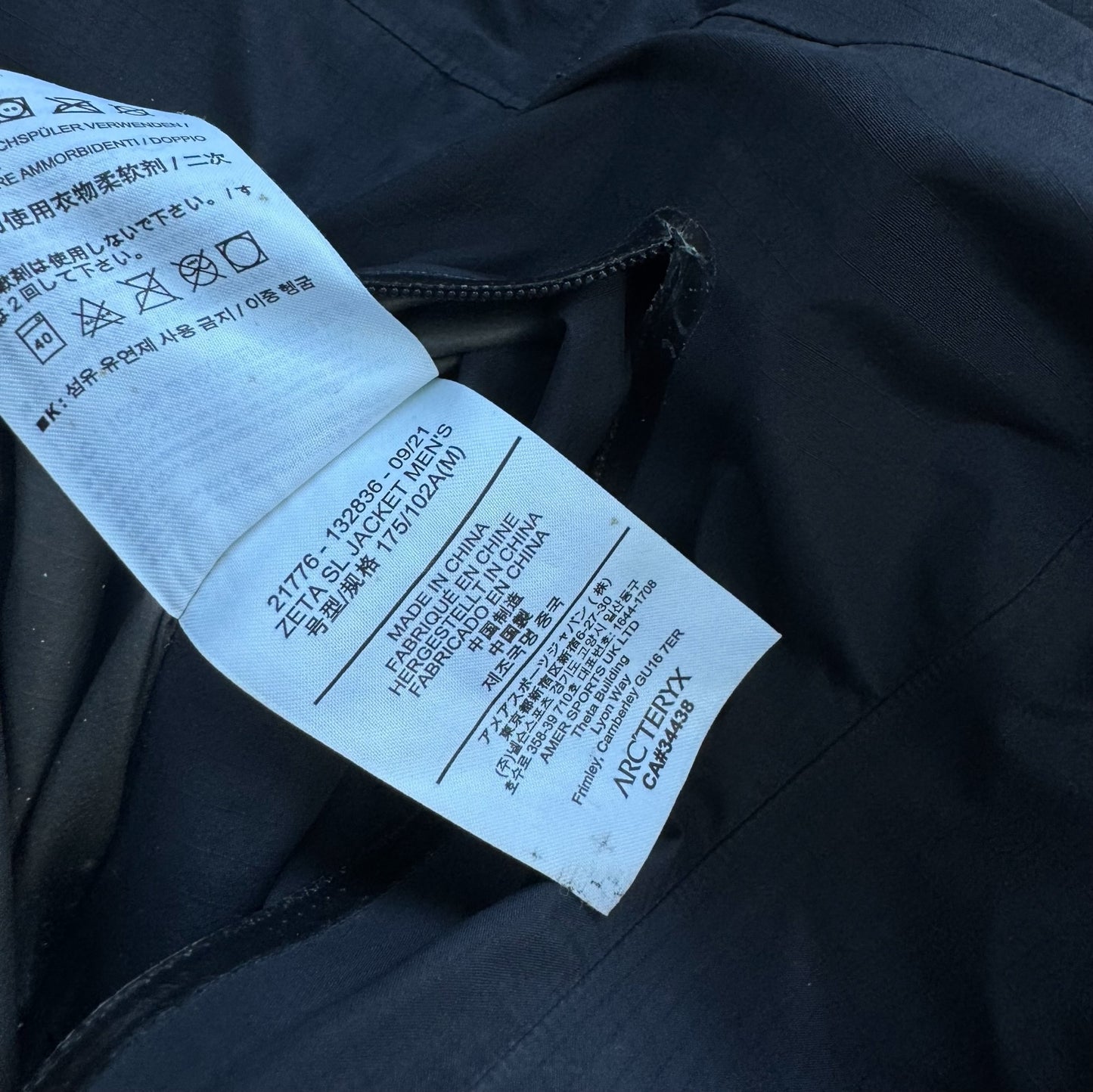 Arcteryx Zeta Goretex Jacket Black Men’s Medium RRP £400