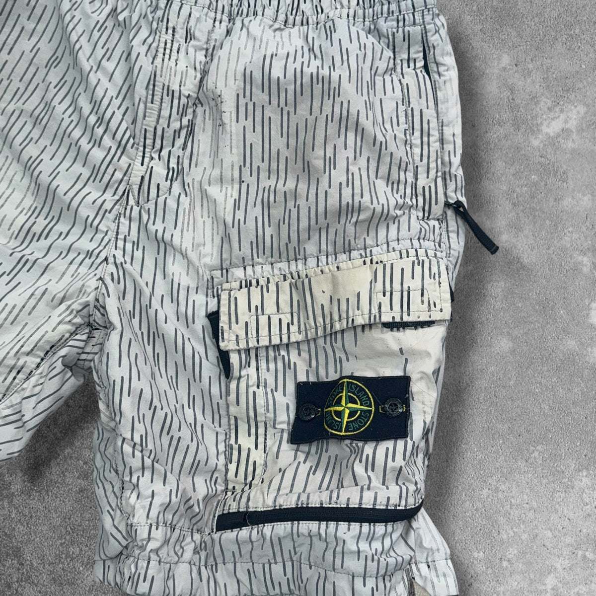 Stone Island Rain Camo Cargo Shorts 32W Rare RRP £285