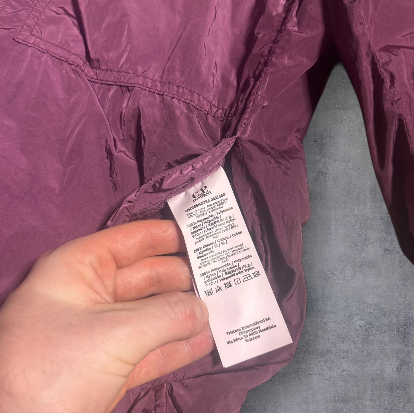 CP Company Nylon Chrome Jacket Purple Size Large RRP £425