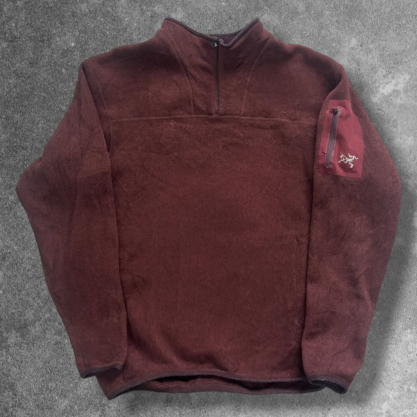 Arc'teryx Covert Fleece Large Burgundy Quarter Zip RRP £180