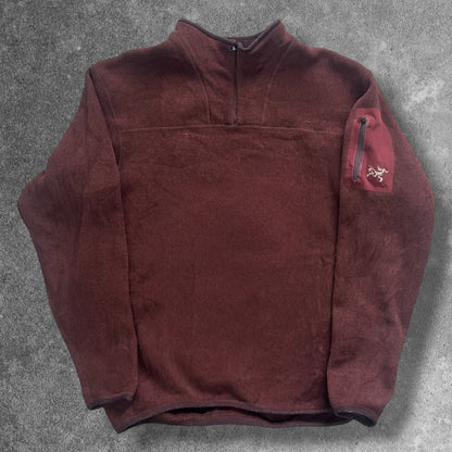 Arc'teryx Covert Fleece Large Burgundy Quarter Zip RRP £180