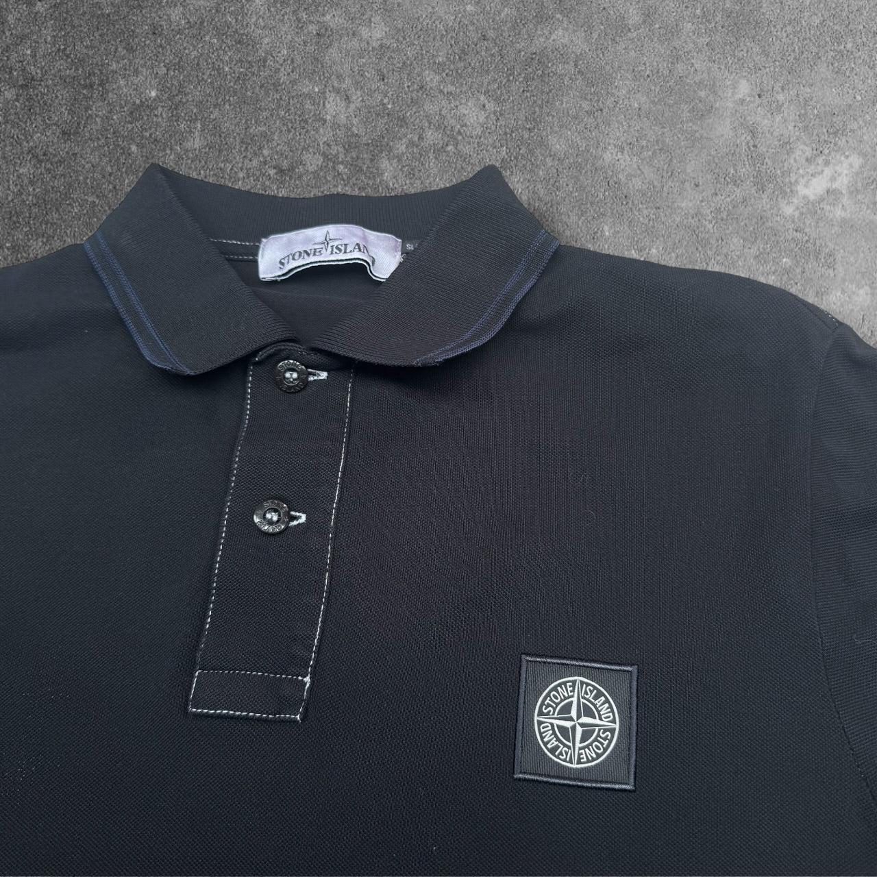 Stone Island Polo Shirt Men's Small Classic Badge Short Sleeve RRP £175