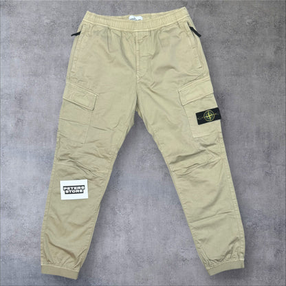 Stone Island Cargos 34W Tan Elastic Waist RRP £395