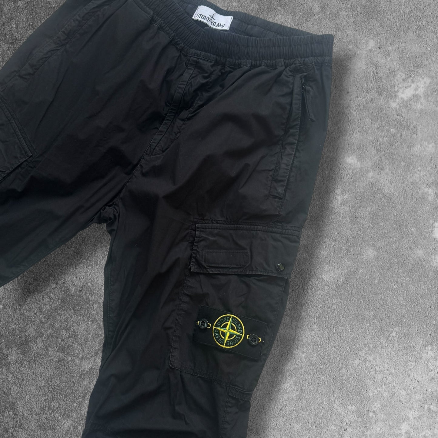 Stone Island Cargos W30 Black Elasticated Waist RRP £350