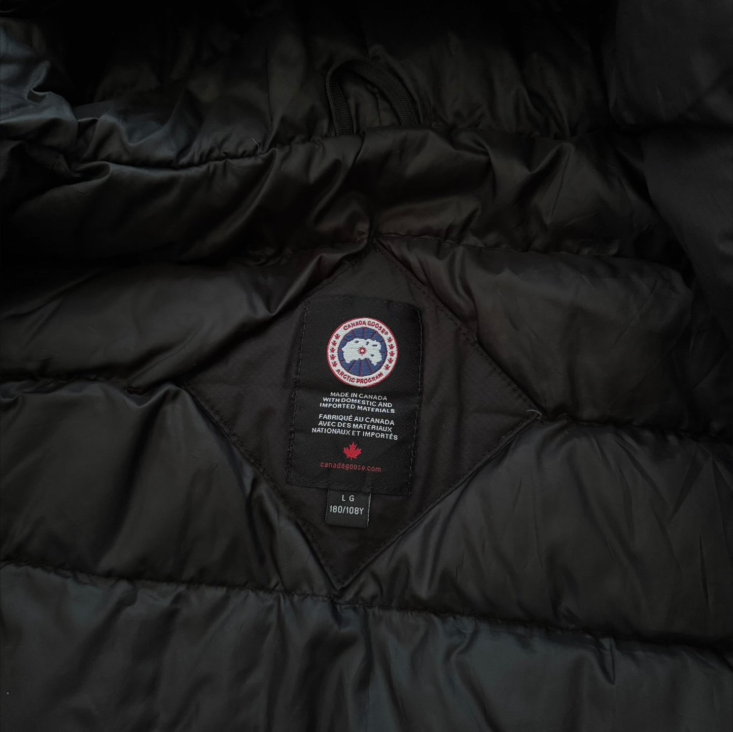 Canada Goose Hooded Lodge Jacket Men’s Size Large Black RRP £595