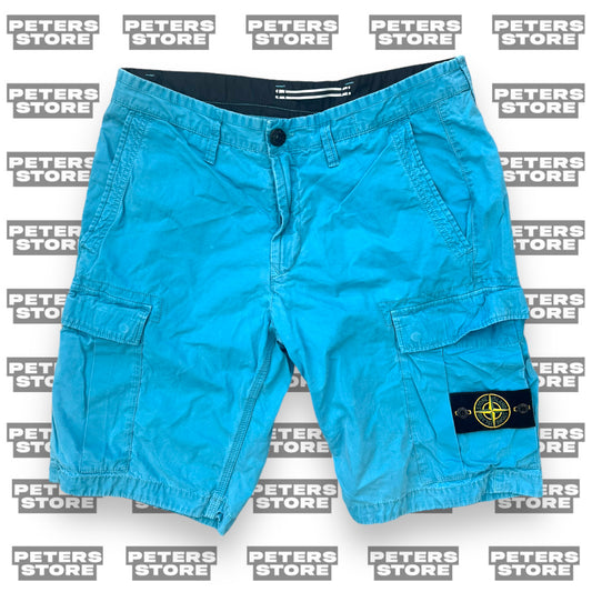 Stone Island Blue Cargo Shorts