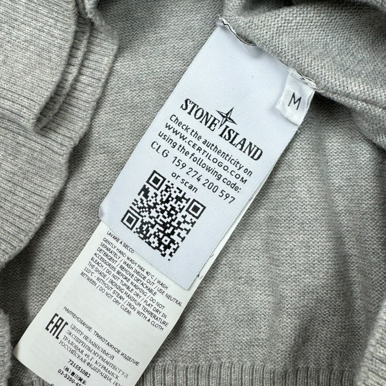 Stone Island Grey Knit Jumper