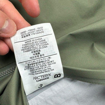 Arcteryx Khaki BETA Goretex jacket