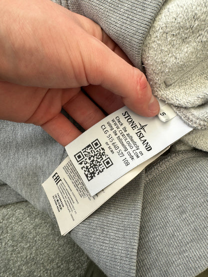 Stone Island Grey Zip-Up Hoodie