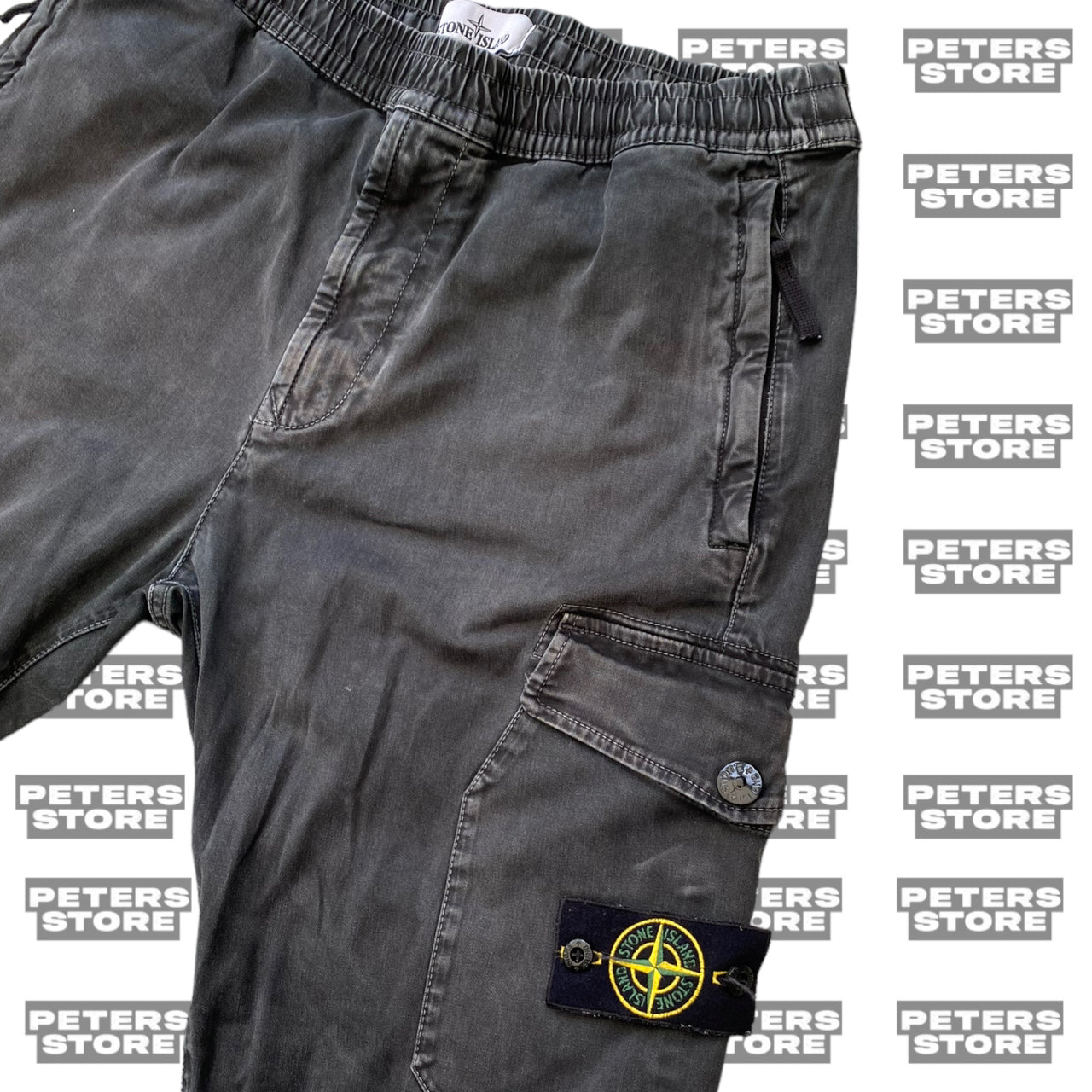 Stone Island Grey Washed Cargos