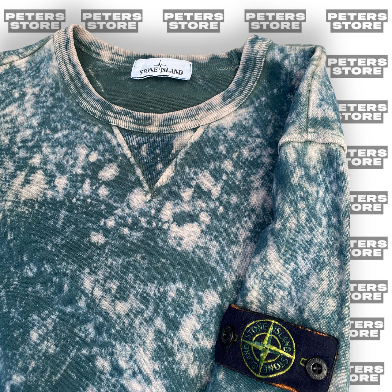 Stone Island Green Acid Wash Jumper