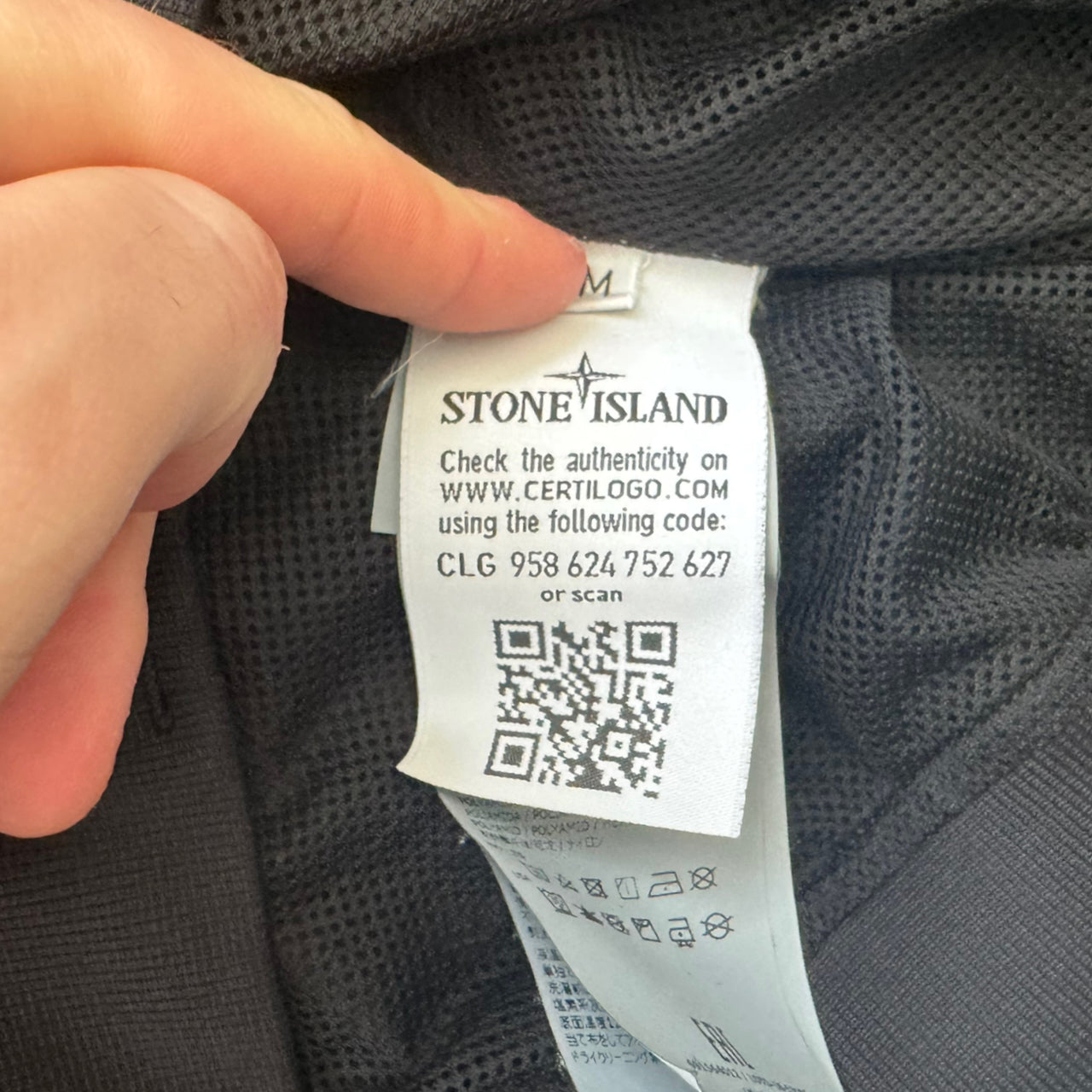 Stone Island Black Nylon Metal Jumper