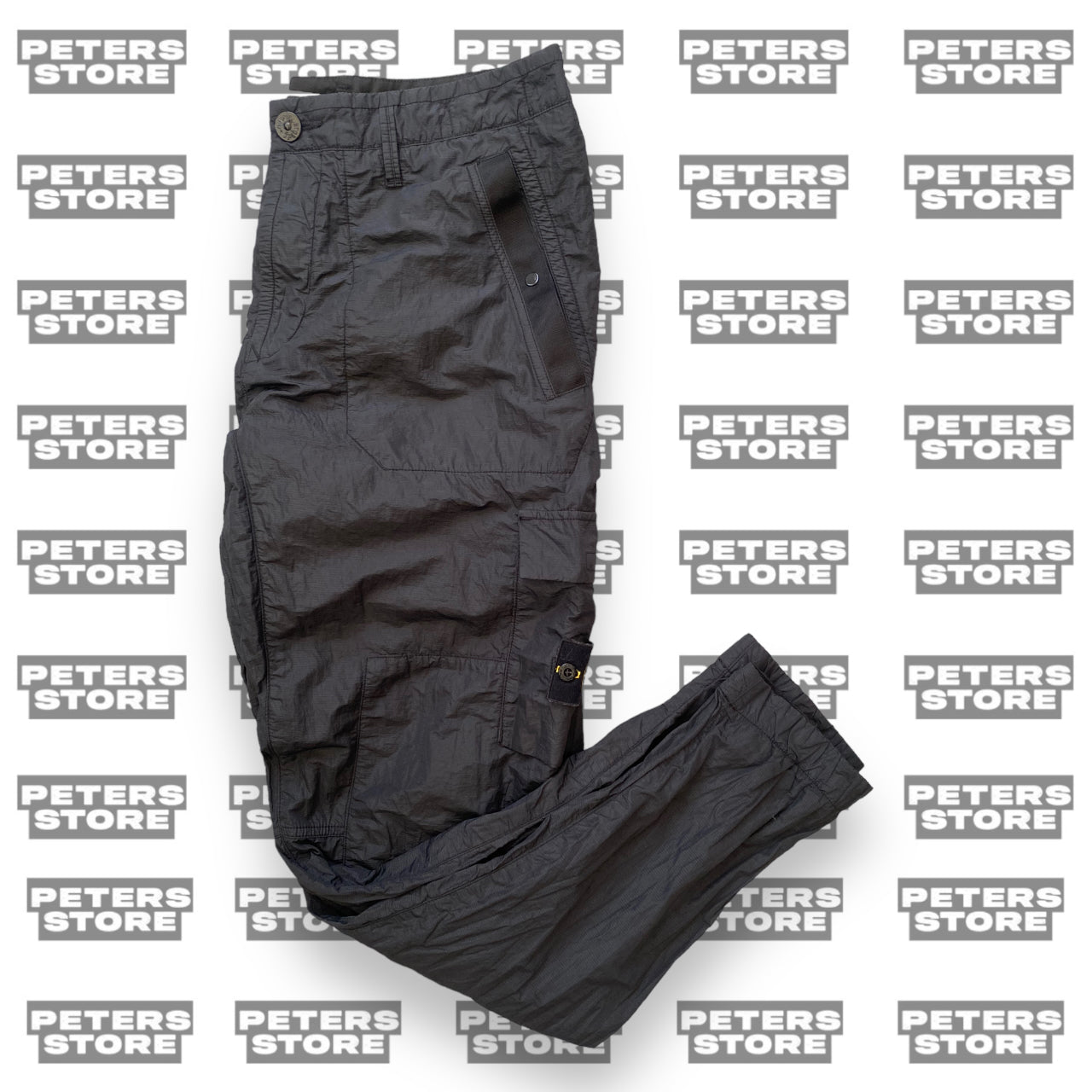 Stone Island Black Nylon Cargos