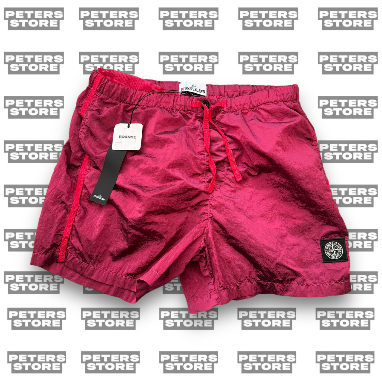 Stone Island BNWT Red Nylon Metal Swim Shorts