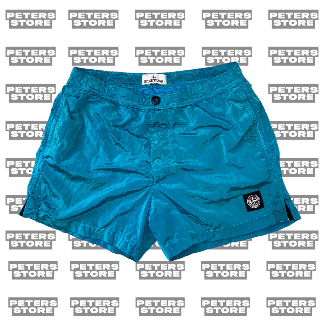 Stone Island Baby Blue Nylon Metal Swim Shorts