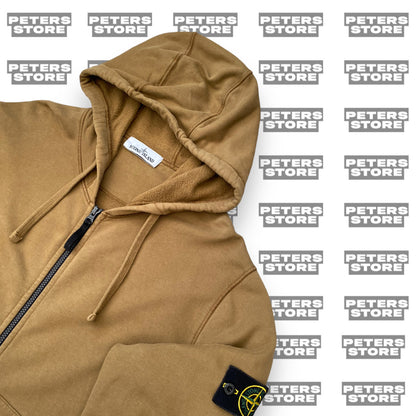 Stone Island Khaki Zip-Up Hoodie