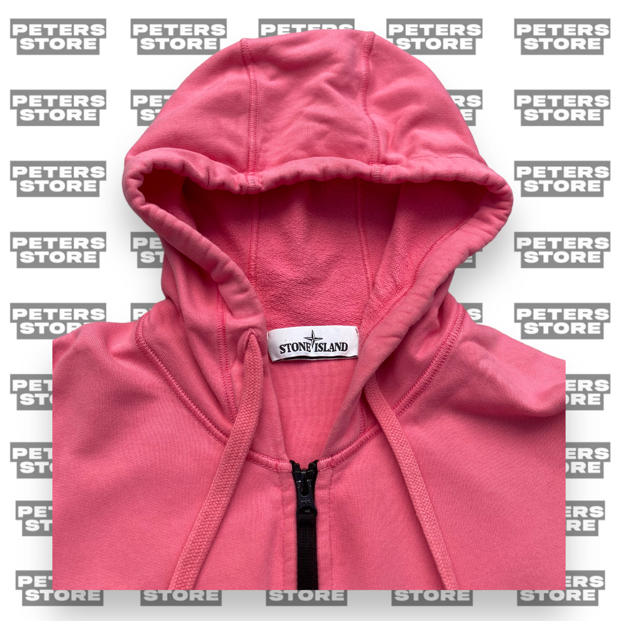 Stone Island Hot Pink Zip-Up Hoodie