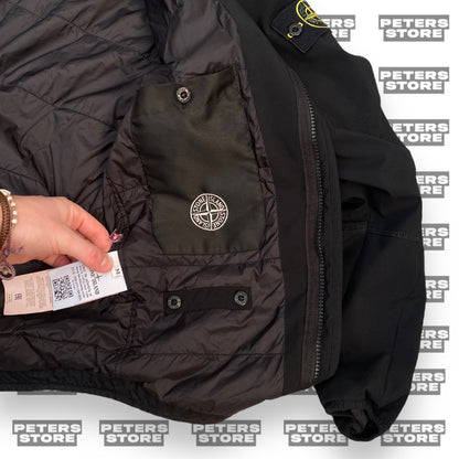 Stone Island Black Soft Shell R Jacket with Primaloft Insulation