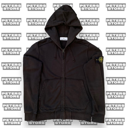 Stone Island Black Zip Up Hoodie