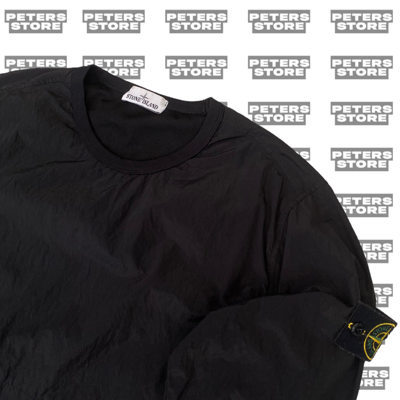 Stone Island Black Nylon Metal Jumper