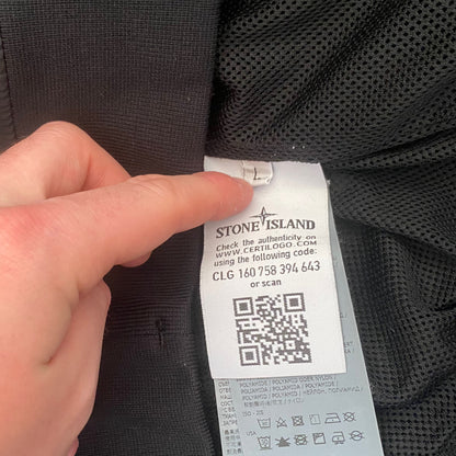 Stone Island Black Nylon Metal Jumper