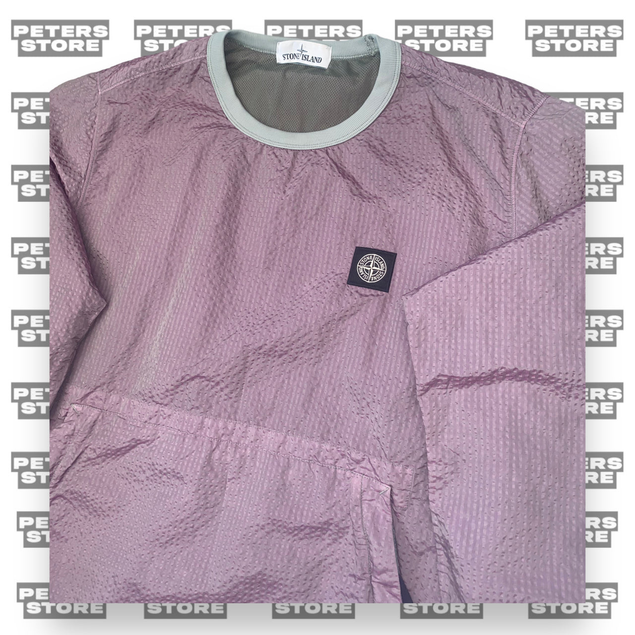 Stone Island Pink Nylon Metal Pullover Sweatshirt