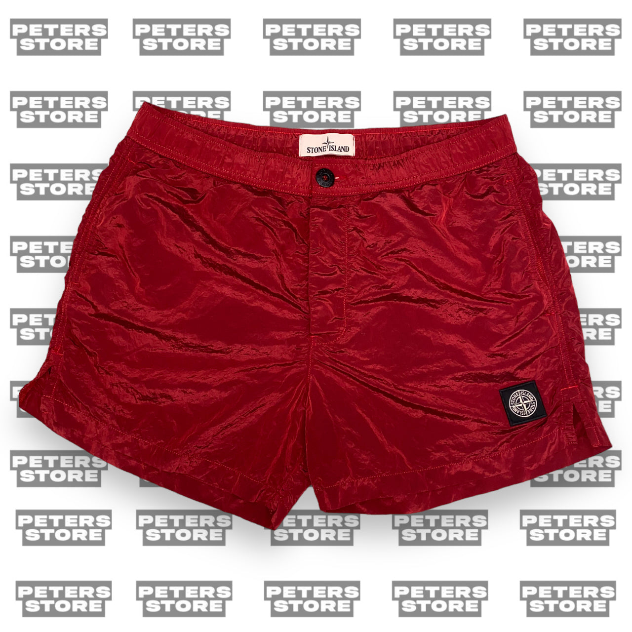 Stone Island Red Nylon Metal Swim Shorts