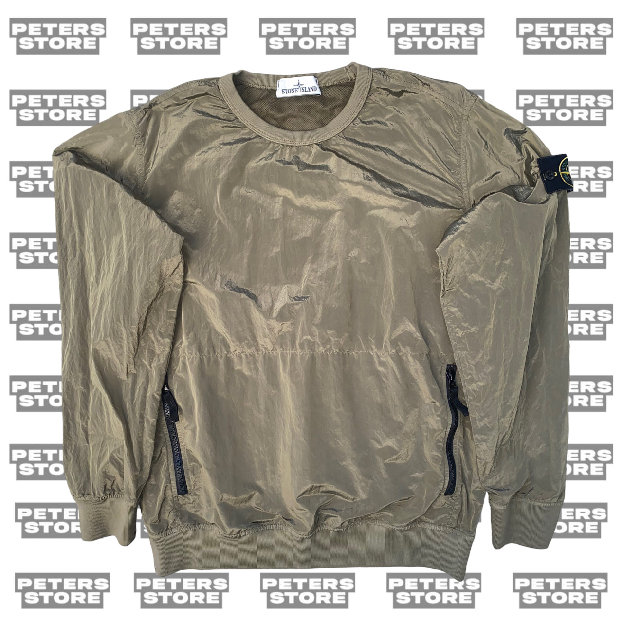 Stone Island Khaki Nylon Metal Jumper