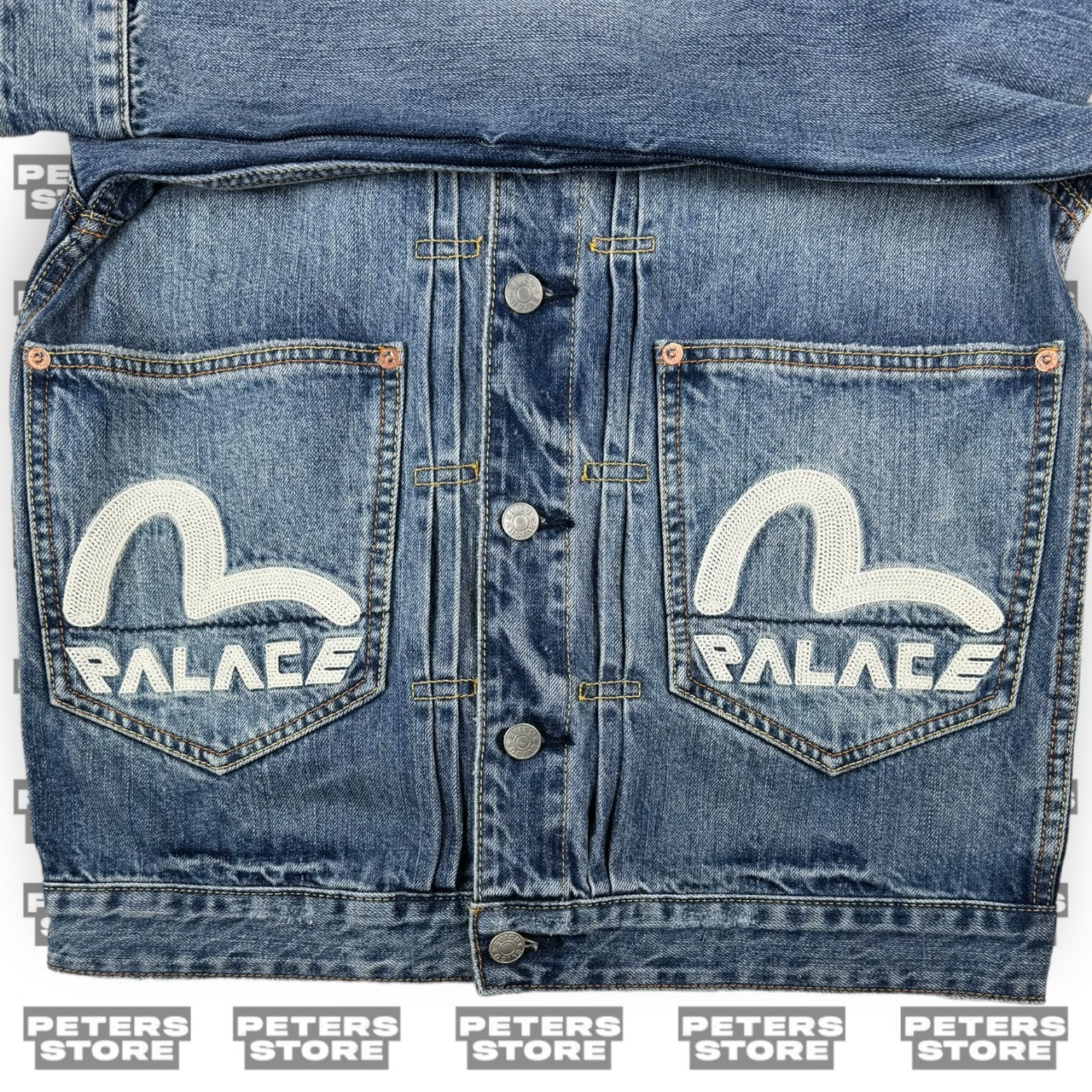 Palace Evisu Cherry Blossom Embroidery Denim Jacket