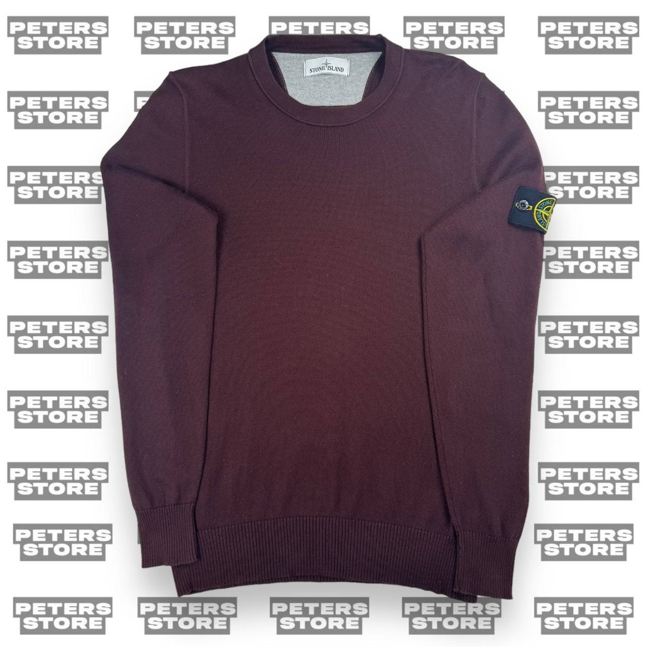 Stone Island Burgundy Knit Jumper