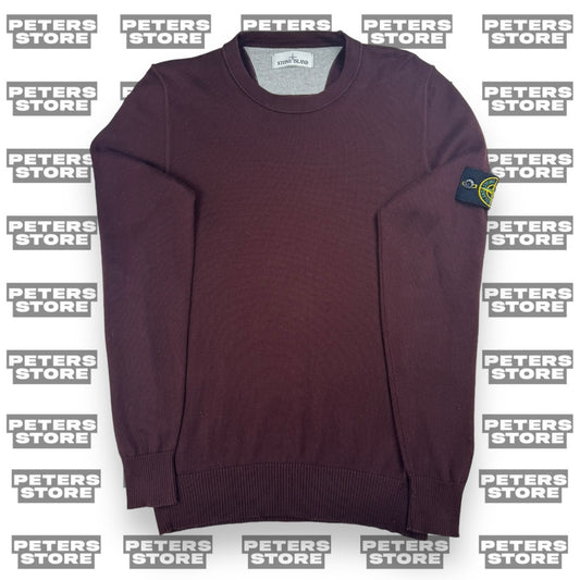 Stone Island Burgundy Knit Jumper