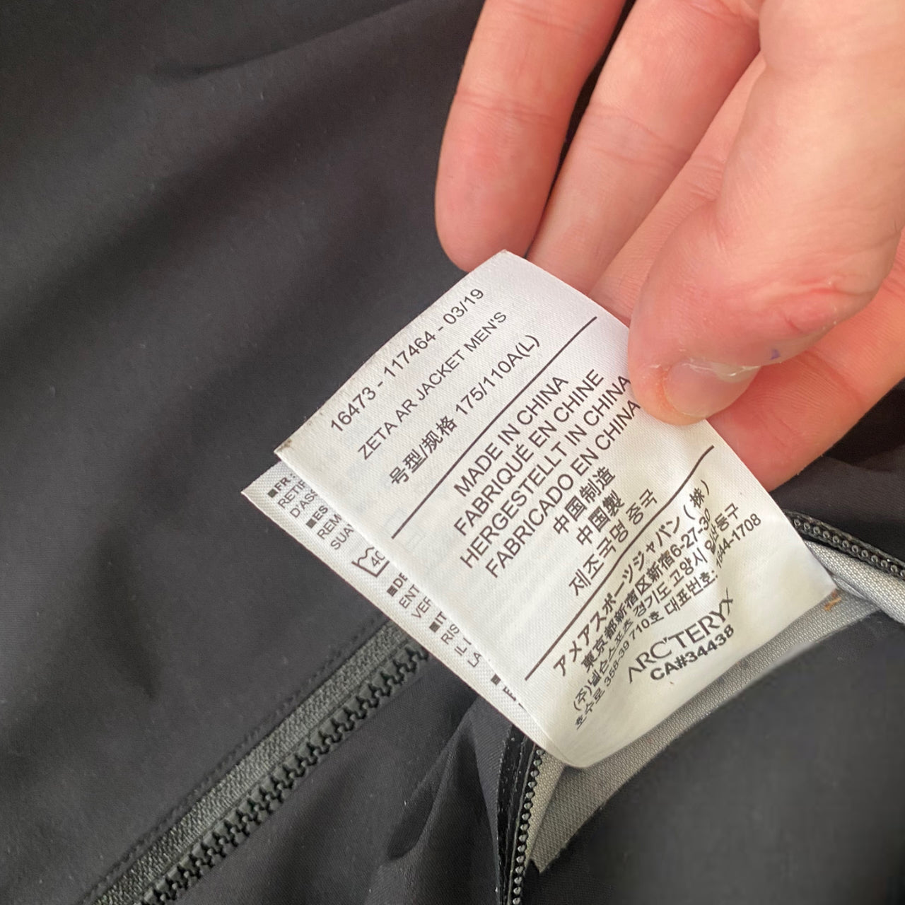 Arcteryx ZETA LT Black Goretex jacket