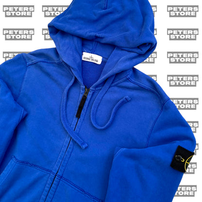 Stone Island Royal Blue Zip-Up Hoodie