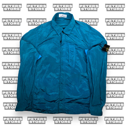 Stone Island Blue Nylon Metal Overshirt