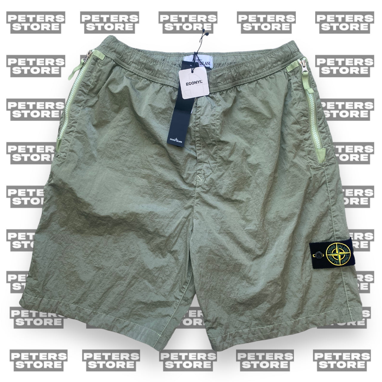 Stone island Nylon Metal Green 32w cargo shorts