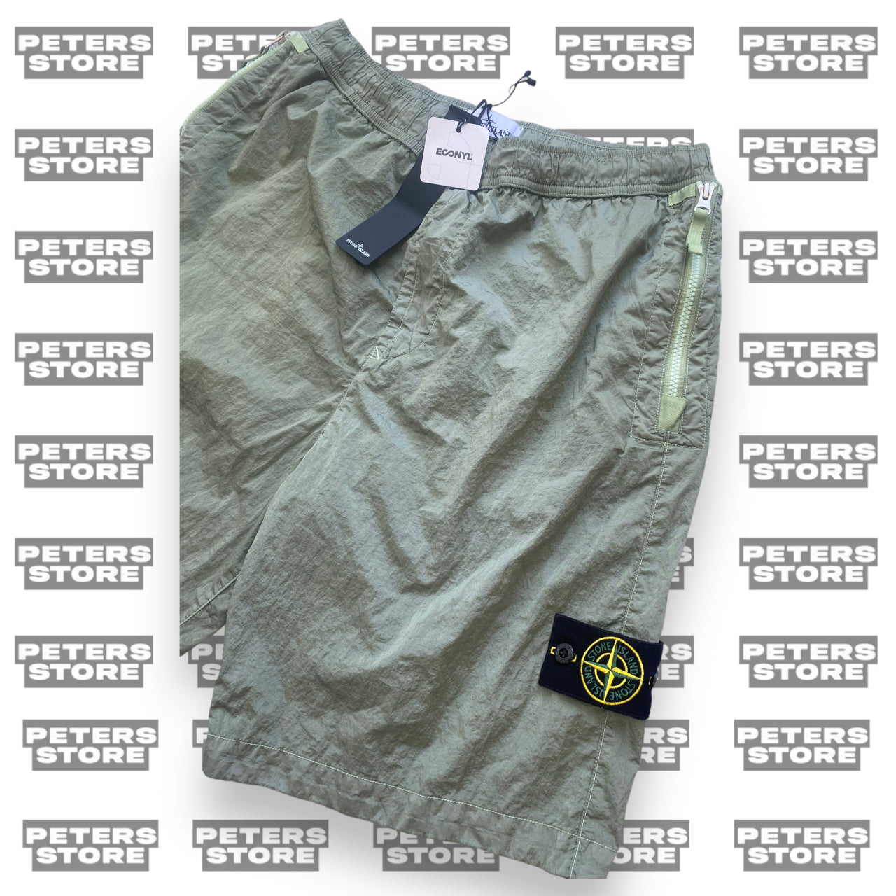 Stone island Nylon Metal Green 32w cargo shorts